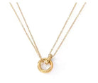 Aubrey Adele Gold necklace with a small circular pendant (unity) 