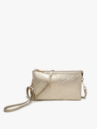 Gold Foil 3 Compartment Crossbody/Wristlet