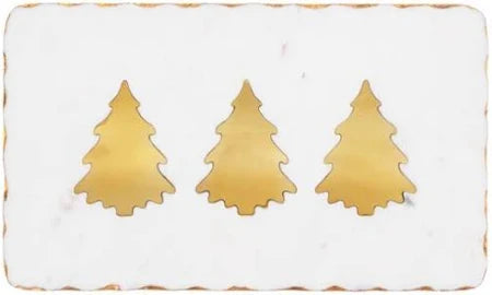 Gold and marble tree cheese board