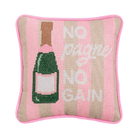 Champagne Needlepoint Mini Pillow