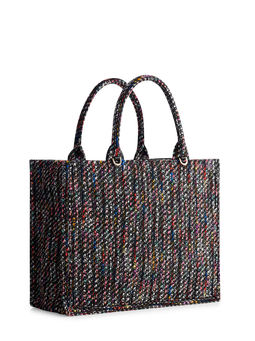 Multicolored textured tote bag