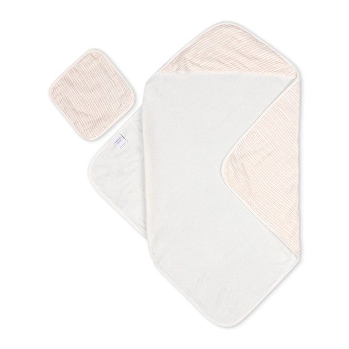 Wave Hooded Towel & Washcloth Set