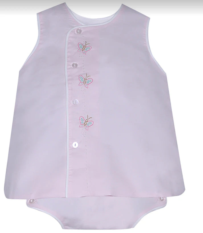Pink Blanche Girl Diaper Set - Butterflies