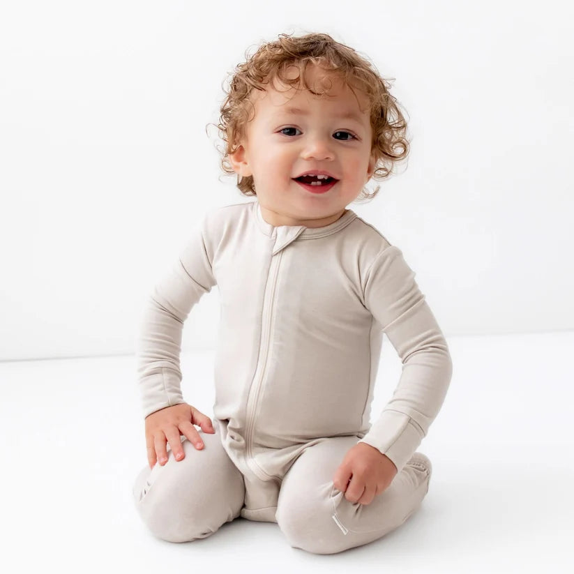 Oat Zippered Footie