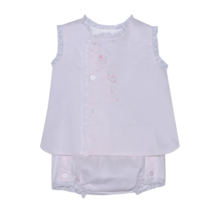Pink Blanche Diaper Set - Flowers