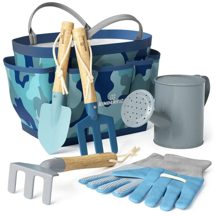 Kids Gardening Set - Blue Camo
