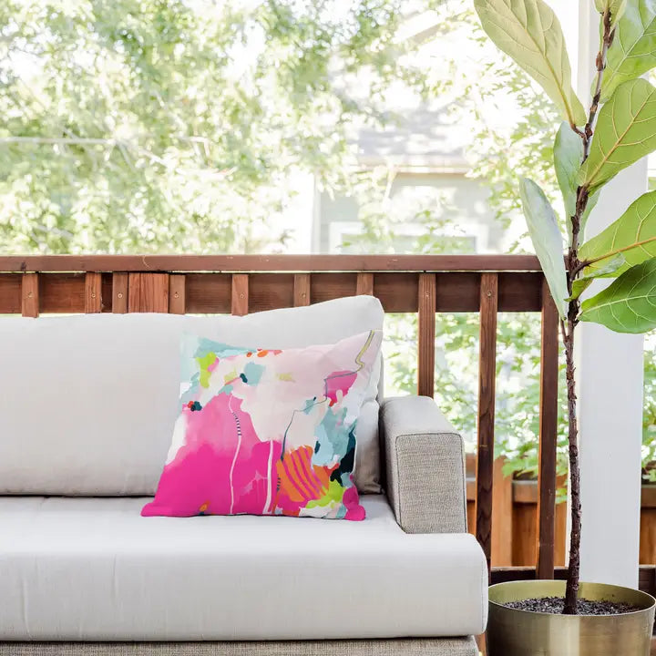 Lunetricotee Pink Sky Throw Pillow