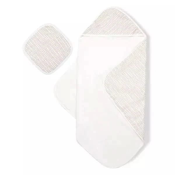 Wave Hooded Towel & Washcloth Set