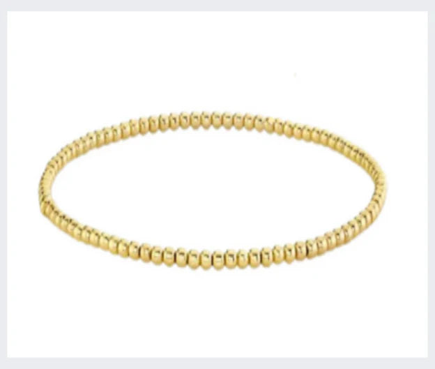 Aubrey Adele Gold 2mm Bead Bracelet