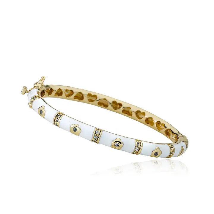 Enamel Flower Bangle  3-6 Yr