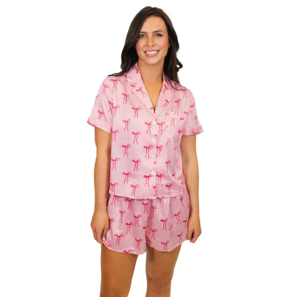 Satin Bows Pajama Set
