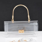 Clear Metal Handle Clutch