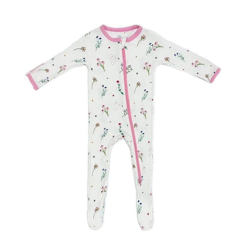 Wildflowers Zippered Footie