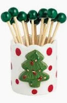 Christmas tree toothpick holder