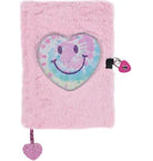 fuzzy heart lock and key journal