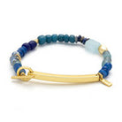 Hidden Message Bracelet - F_ucking Awesome/Aquamarine/Gold