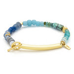 Hidden Message Bracelet - Brave/African Turquoise/Gold