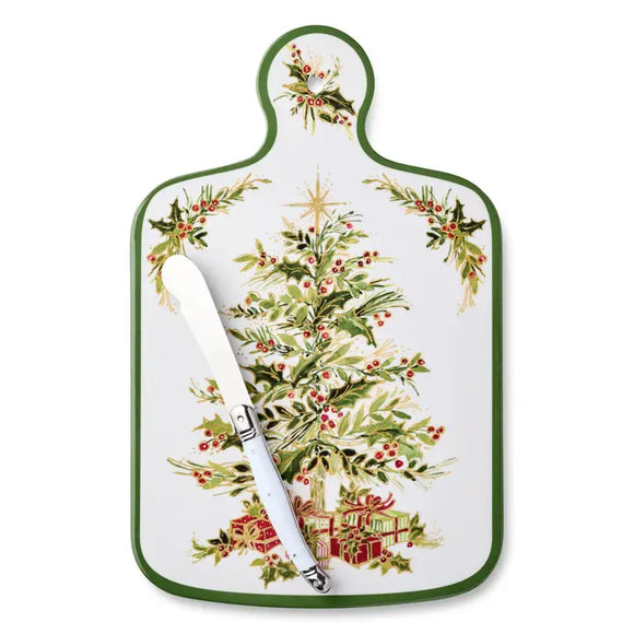 Holly Tree Cheese Board and Knife Set