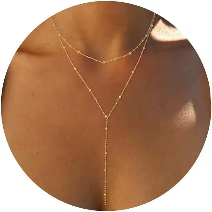 Coastal Grit Adara Lariat Necklace