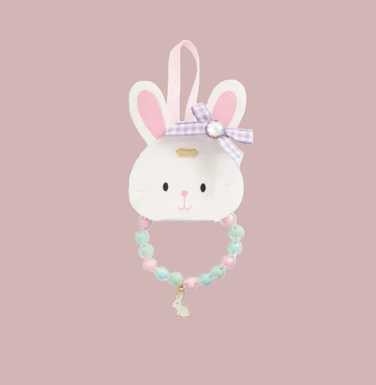 Lavander Bunny Charm Bracelet & Ring Set