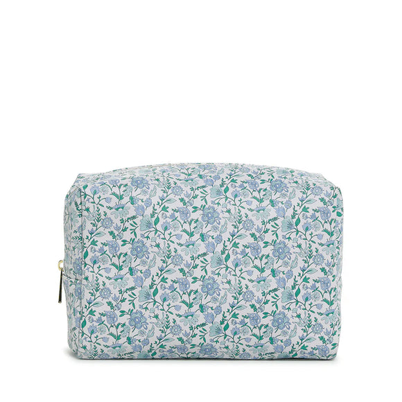 Trvl Design Cosmetic Bag-Hamptons with Chambray Pinstripe Liner
