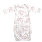 Storyland Toile Bamboo Baby Gown Pink