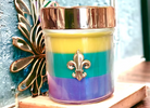 Mardi Gras Tri Color Candle