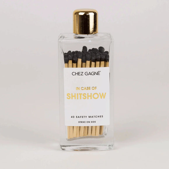 In Case of Shitshow Glass Bottle Matches