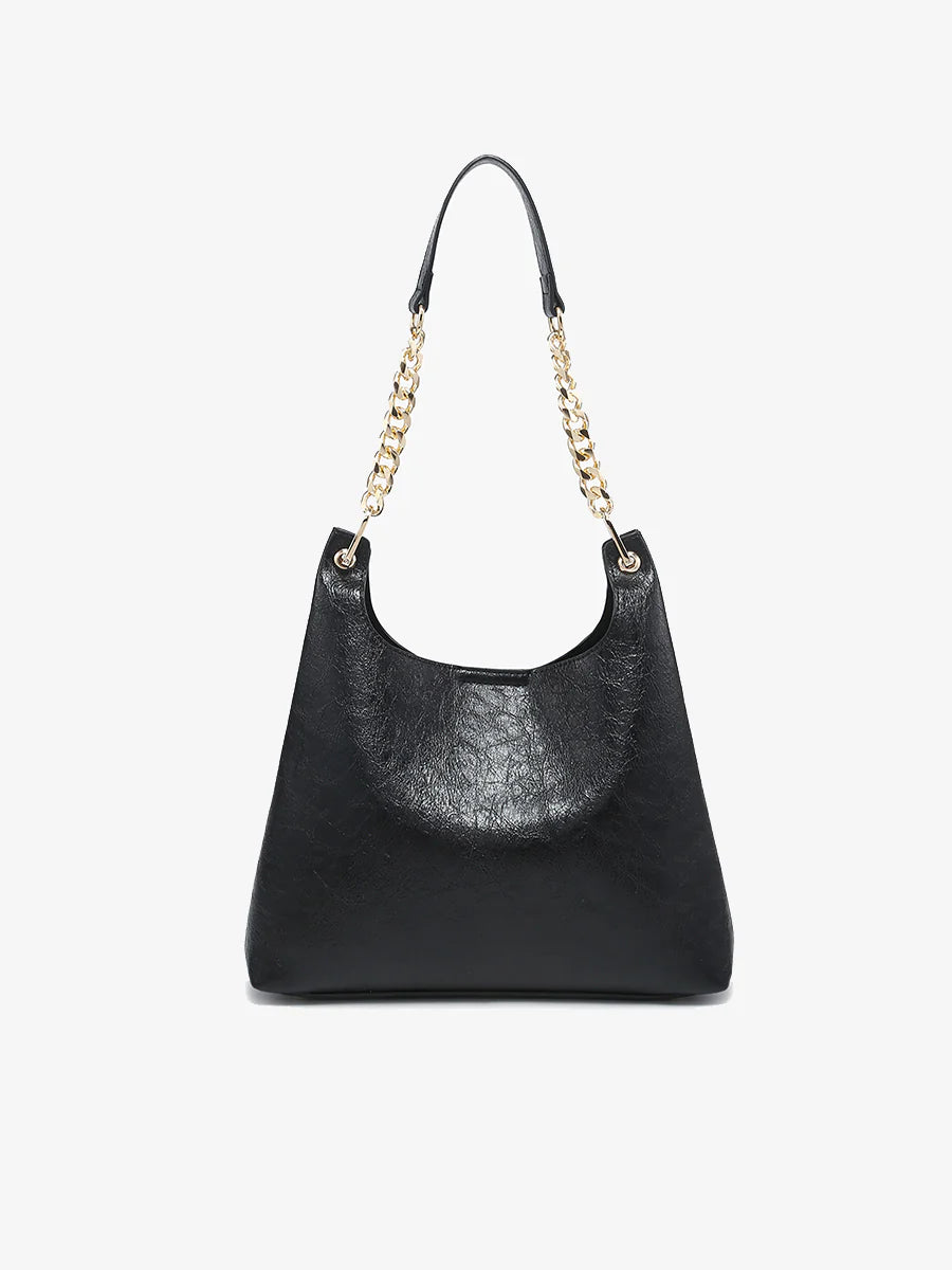 Birch Vegan Gloss Shoulder Bag Black