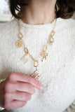Avery Multi-Charm Collector Necklace Base in Shiny Gold