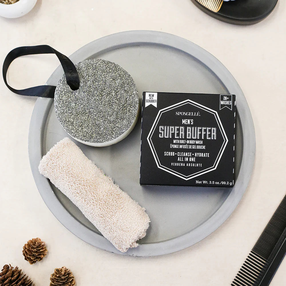 Spongelle' Men's Super Buffer With Black Scrubber