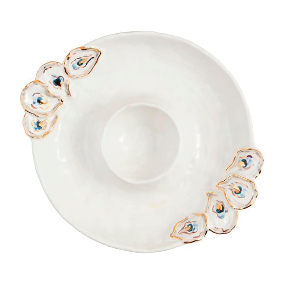 OYSTER CHIP & DIP SERVER