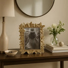 Gold Polyresin Butterfly in Bloom Picture Frame