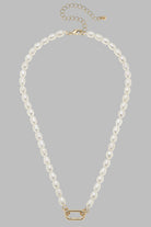 Piper Pearl Charm Necklace Base in Ivory