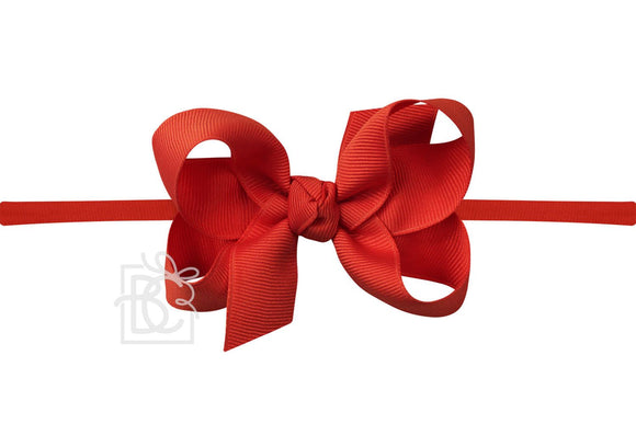 1/4″ Pantyhose Headband With 3.5″ Medium Signature Grosgrain Bow