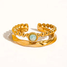 Lindy 18K Gold Non-Tarnish Layered Stone Ring