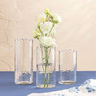 Scalloped Glass Bud Vase 
