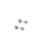 Linny Co Screwback Stud Earrings - Micro Helen Silver