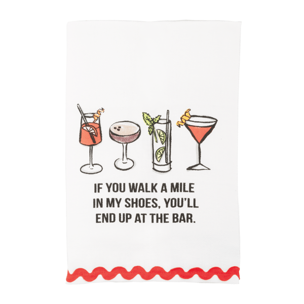 Walk A Mile In My Shoes Tea Towel