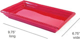 Red Ceramic Rectangle Tray