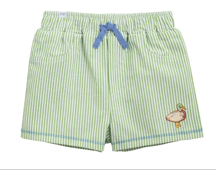 Stripe Embroidered Duck Trunk