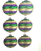 Box of 6 Striped Ornaments