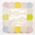 Candy Stripe Square Scalloped Platter