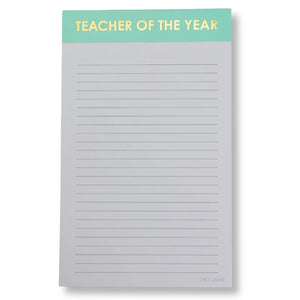 TEACHER OF THE YEAR - LINED NOTEPAD