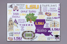 LSU-tempered glass board with LSU theme 