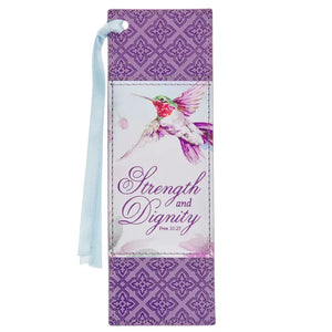 Strength and Dignity Faux Leather Bookmark