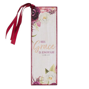 Grace Is Enough Faux Leather Bookmark