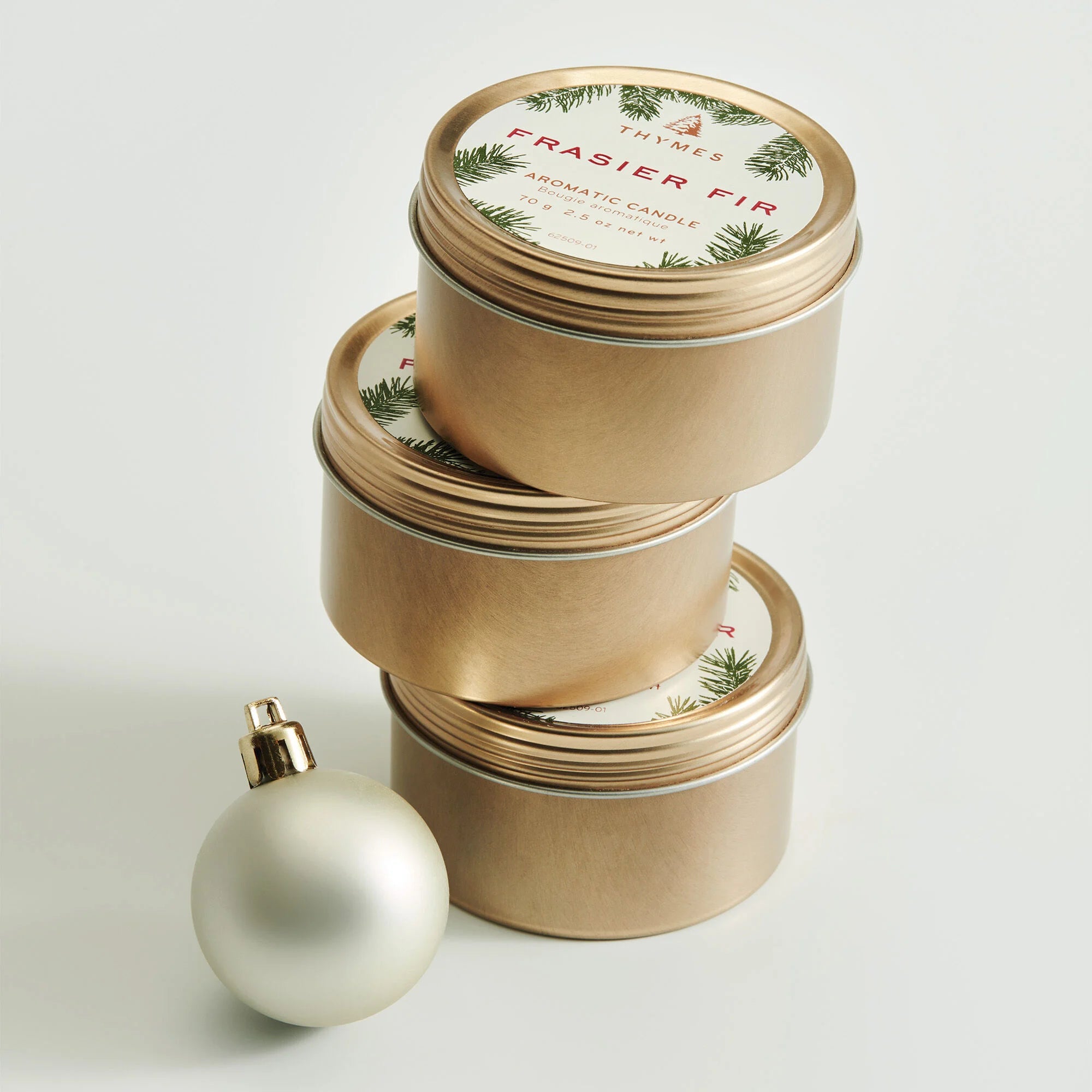 Frasier Fir tin travel candles