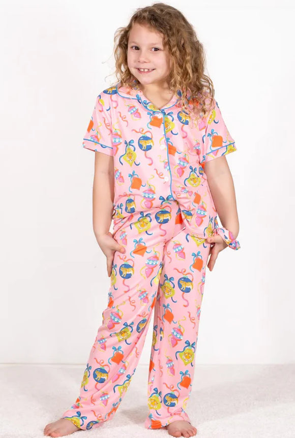 Kid's Tinsel and Tiger Long Sleeve Pajamas