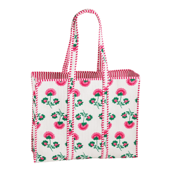Peony Block Print Tote
